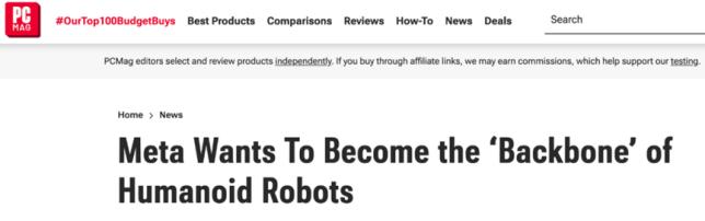 打造机器人行业的“安卓”，Meta的野心能否照进现实？(图1)